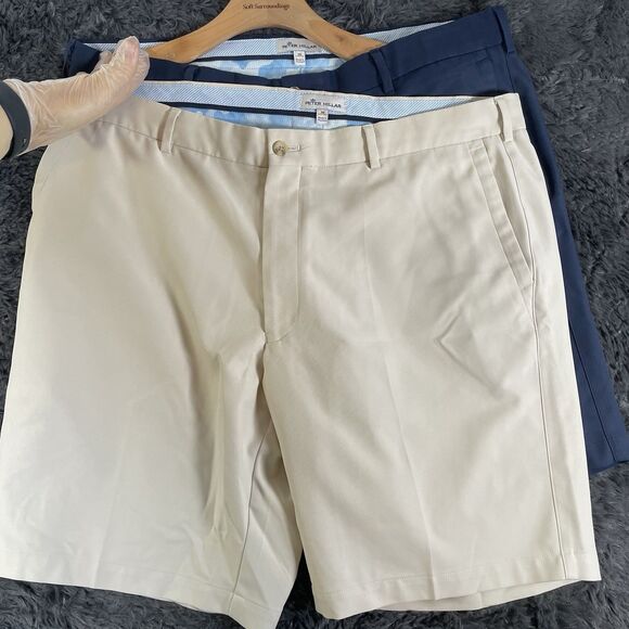 Peter Millar Chino Shorts Bundle Of Two Men’s Size 38 Preppy Golf Business - Picture 2 of 12